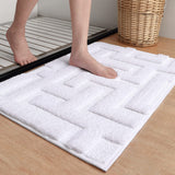 1 x RAW Customer Returns Color G Bath Rug Non-Slip Washable, Soft Microfiber Bathroom Rug Absorbent Bath Mat Non-Slip Machine Washable Bath Rug for Shower, Bathroom, Bathtub - White, 60x90cm - RRP €33.26