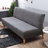 1 x RAW Customer Returns Carvapet Elastic Sofa Cover Without Armrest Sofa Throw Sofa Cover Armless Anti-Slip Clic Clac Sofa Cover Couch Cover Gray  - RRP €32.5