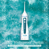 1 x RAW Customer Returns Oral irrigator, portable, oral professional, IPX7 waterproof, 5 jet nozzles, 4 different modes, USB charged for 21 days use, with a capacity of 200 ml. - RRP €38.3