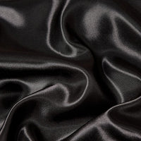 1 x RAW Customer Returns AShanlan Bedding Set Satin 135x200 Black Plain Duvet Cover 100 Smooth Comfortable Glossy Satin Polyester - 1 Duvet Cover 135 x 200 1 Pillowcase 80 x 80 cm - RRP €28.2