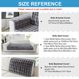 2 x RAW Customer Returns Soft Plush Sofa Cover Washable - New Non-Slip Sofa Cover 1 2 3 4 Seater Couch Cover for Sectional Sofa, Fluffy Faux Fur Sofa Seat Cushion Cover L Shape Furniture Protector Dark Gray, 70x180cm  - RRP €69.6