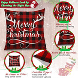 11 x Brand New 6 Pieces Christmas Pillow Cover 18 x 18 Inch Red and Black Buffalo Plaid Cushion Cover Christmas Pillowcase Holiday Pillowcase for Sofa Bedroom Living Room Winter - RRP €302.61