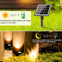 1 x RAW Customer Returns MEIKEE Solar Spotlights for Outdoors 3 Pack 2700K Warm White Solar Lamps for Outdoors 5000MAH IP66 Waterproof 3 Brightness 2 Modes Solar Garden Light Garden Lawn Patio - RRP €25.7