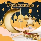 1 x RAW Customer Returns Photect 2 Pack Eid Mubarak Dessert Tray Muslim Ramadan Serving Tray Moon and Star Pastry Tray Islamic Snack Serving Tray Food Storage Container, Gold - RRP €24.58