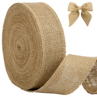 1 x RAW Customer Returns AWCIGG Jute Ribbon 4 cm Wide, 20 Meters Vintage Gift Ribbon, Burlap Decorative Ribbon for Crafts, Florists, Christmas Birthday, Gift Wrapping, Baptism Wedding Decoration - RRP €11.09