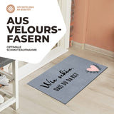 1 x RAW Customer Returns ElbFuchs doormat WASHABLE 60x40cm It s nice that you re here Doormat Gray Doormat suitable for indoor and outdoor use ultra thin and non-slip doormat doormat Doormat - RRP €14.06