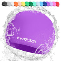 1 x RAW Customer Returns CybGene Silicone Swimming Cap for Children, Swimming Cap, Swimming Cap for Men and Women, Unisex, Small, Purple - RRP €14.11