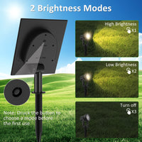 1 x RAW Customer Returns T-SUNUS Solar Garden Spotlight, Solar Spotlight for Outdoor Garden 3W Solar Garden Light IP65 Waterproof Auto ON OFF Warm White 3000K 4 Pieces for Tree Patio Yard - RRP €45.99