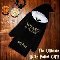 1 x RAW Customer Returns Harry Potter Children s Hoodie Blanket Plus Size Hoodie Girls and Boys Black  - RRP €30.76