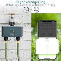 1 x RAW Customer Returns Diivoo irrigation computer WLAN, smart irrigation computer with app-controlled time and frequency irrigation, for automatic irrigation of gardens and outdoor lawns - RRP €54.1