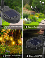 8 x Brand New 2PCS Solar Firefly Outdoor Garden 6LED Solar Lamp Outdoor Fireflies for Garden Solar Fireflies Waterproof IP65 Solar Garden Light Fireflies Warm White for Outdoor Garden Decoration - RRP €153.6