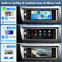 1 x RAW Customer Returns  2 64GB 1 DIN Car Radio with Carplay, Android Auto, Android 13 MP5 Player, 6.86 inch HD Tempered Glass Touch Screen, Car Radio with WiFi, GPS Bluetooth, FM RDS, EQ, SWC, Mirrorlink - RRP €100.84