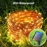 3 x RAW Customer Returns Peasur 3 pieces solar fairy lights outdoor, 3x12M 120 LED solar fairy lights outdoor weatherproof, 8 modes IP65 waterproof copper wire fairy lights outdoor for balcony garden party wedding decoration, warm white - RRP €51.36