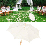 1 x RAW Customer Returns banapo Lace Parasol, Fashion Wedding Umbrella, Decorative Lace Umbrella, Exquisite Umbrella for Girls, Elegant Umbrella for Bride, Bridesmaids, Flower Girls - RRP €15.82