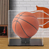 1 x RAW Customer Returns Basketball Display Case, Transparent Acrylic Football Basketball Display Case with Stand, Acrylic Display Case for Action Figures, Toys, Collectibles, Football Display Case - RRP €36.29