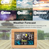 1 x RAW Customer Returns ONEVER Wireless Weather Station Digital Color Forecast Weather Station Yellow-Type B  - RRP €39.99