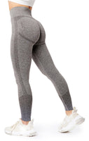 1 x RAW Customer Returns Bellivalini Sports Leggings Women s High Waist Push Up Scrunch Fitness Seamless Figure Shaping BLV50-254 Graphite Melange, XL  - RRP €20.16