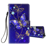 1 x Brand New HopMore mobile phone case for Samsung Galaxy A13 4G leather case, leather case PU flip case 360 degree protective cover motif for girls women boys men, shockproof mobile phone case - butterfly blue - RRP €11.99