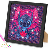 1 x Brand New EOBROMD Diamond Painting Stitch, Heart Diamond Painting with Frame, 5D Diamond Painting Pictures Cartoon, Diamond Painting Pictures Arts Craft for Home Decor Gift 18x18cm - RRP €20.4