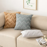 1 x RAW Customer Returns MIULEE Set of 2 Wool Cushion Covers Decorative Pillows Polyester Sofa Cushion Soft Couch Cushion Cover Decorative Pillowcase with Hidden Zipper for Living Room Bedroom 45 x 45 cm Blue Grey - RRP €19.15