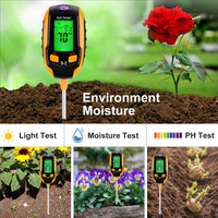 1 x RAW Customer Returns BlumWay 5 in 1 soil meter for plant temperature, soil moisture, PH value, sunlight, ambient humidity, soil tester plant tester for garden, lawn, farm and potted plants - RRP €34.99