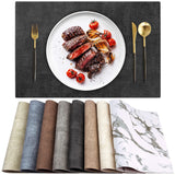 1 x RAW Customer Returns YEEIOU Set of 6 Leather Placemats, Washable Leather Look Placemat, Waterproof, Wipeable PU Placemat, Non-Slip Placemat for Home Kitchen Dining Table - RRP €25.99