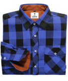 6 x Brand New IGEEKWELL Flannel Shirt Men s Checked Lumberjack Shirt Winter Shirt with Chest Pocket Long Sleeve Leisure Checked Shirt Blue L - RRP €217.74