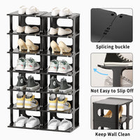 1 x RAW Customer Returns HAIXIN Slim Space Saving Shoe Rack, Entrance Shoe Rack, Wardrobe Shoe Rack, 5 Tier Plastic Foldable Shoe Rack DIY Shoe Rack for Entrance Hallway Bedroom - RRP €20.66