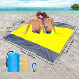 7 x Brand New Huixinue Beach Blanket Picnic Blanket 200x210cm Beach Mat Ultralight Picnic Blanket Waterproof Outdoor Picnic Blanket for the Beach, Camping, Hiking - Portable Quick-drying Sand-free. Yellow  - RRP €91.56