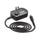 1 x RAW Customer Returns WORX MakerX HubX Adapter 18V 20V MAX WA7161 with Belt Clip, PowerShare, Variable Speed Control, USB Port, Power Supply for All MakerX Tools - RRP €33.01