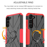 1 x Brand New LiuShan Case for Samsung Galaxy S23 Plus, Shockproof Protective Case with 360 Rotation Ring TPU Bumper Armor Protection Case for Samsung Galaxy S23 Plus, Red - RRP €12.98