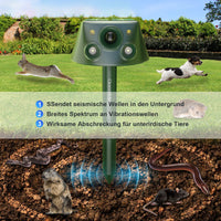 1 x RAW Customer Returns Cat deterrent for garden, cat deterrent ultrasound with infrared sensor, alarm sound, flashing light, simulated earthquake waves, animal repeller, cat repellent, marten deterrent, dog deterrent, weatherproof, solar - RRP €49.99