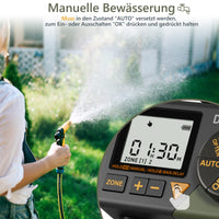 1 x RAW Customer Returns Diivoo Irrigation Computer 3 Outputs, Garden Irrigation Clock with Weekday Programmable, Automatic Irrigation Timer with Rain Delayed Manual Automatic Mode for Lawn - RRP €80.27