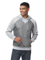 1 x Brand New YuKaiChen Men s Pullover Hoodie Patchwork Sweatshirt Casual Raglan Sleeve Hoodie with Pockets M Light Grey - RRP €27.6