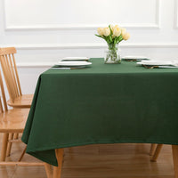 1 x RAW Customer Returns ATsense tablecloth washable linen look, outdoor tablecloths in green, water-repellent, dirt-repellent, iron-free, linen tablecloth rectangular 140 x 200 cm - RRP €20.99