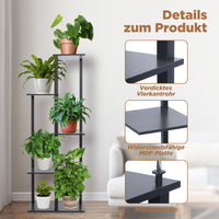 1 x Brand New bimiti flower stand plant stand 5-tier flower stand plant shelves plant stairs, plant stand height 105 cm, flower shelf for room corner, living room, indoor garden balcony decoration black  - RRP €36.29