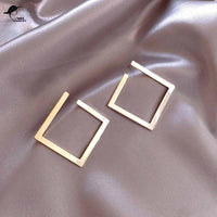 1 x Brand New W WEILIRIAN Vintage Square Earrings for Women Hollow Square Earrings Square Earrings Geometric Square Dangle Earrings for Girls Gifts Gold  - RRP €18.0