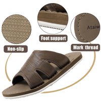 1 x RAW Customer Returns Ataiwee Men s Slide Sandals, Soft and Lightweight Summer Slippers for Indoor and Outdoor Use. 1909021-6,YB PU,44  - RRP €30.24