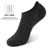 1 x RAW Customer Returns ZEAL WOOD No Show Sports Socks, Unisex Merino Wool Ultralight Wool Socks Women Running Tennis Golf Socks Merino Socks Women Hiking Socks Men, 3 X Black, Medium - RRP €27.6