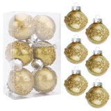 1 x Brand New 6 PCS Christmas Ball Set Creative Christmas Decorations Knitting Shiny Christmas Accessories Hanging Decorations for Christmas Tree Home Christmas Balls Ornament Gold  - RRP €20.4