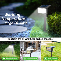 1 x RAW Customer Returns nipify solar lamps for outdoors with motion detector 3 pieces, 3 modes solar spotlights garden, IP65 solar garden lights solar lights outside path yard cold white - RRP €29.99