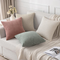 1 x RAW Customer Returns MIULEE Corduroy Velvet Cushion Cover Decorative Cushion Cover Modern Sofa Cushion Decorative Cushion Couch Cushion Decorative Cushion Soft for Sofa Living Room Bedroom Set of 2 45 x 45 cm White - RRP €15.12