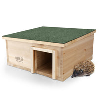 1 x RAW Customer Returns WILDLIFE FRIEND Large winterproof hedgehog house with wooden floor Weatherproof hedgehog feeding house for the garden Cat-safe hedgehog winter quarters - 40x40x19 cm - RRP €32.99