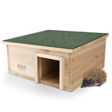 1 x RAW Customer Returns WILDLIFE FRIEND Large winterproof hedgehog house with wooden floor Weatherproof hedgehog feeding house for the garden Cat-safe hedgehog winter quarters - 40x40x19 cm - RRP €32.99