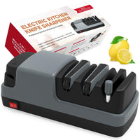 1 x RAW Customer Returns Electric Knife Sharpener - 4 in 1 Electric Knife Sharpener for Straight Blade Knives, Serrated Blade Knives, Ceramic Knives and Scissors - RRP €93.26