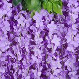 1 x RAW Customer Returns U Artlines 24 Piece Lot 110cm Artificial Silk Flower Fake Flowers Wisteria Vine Hanging Garland for Home Garden Party Wedding Decor Simulation Flower 24Piece Lot, 110cm, Purple  - RRP €35.09