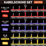 1 x RAW Customer Returns SOMELINE Crimping pliers cable lugs set, crimping pliers set, cable lug pliers for 0.34-6mm cable sleeves with 36 types of insulated cable lugs, crimping pliers, pressing pliers, cable lug pliers- RRP €41.98