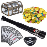 3 x Brand New Sunshine smile 36 pieces pirate decoration children, pirate gemstone children, pirate eye patch, pirate coins, pirate telescope children, pirate children s birthday party bags, pirate decoration set for children s birthday - RRP €33.27