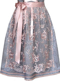 1 x RAW Customer Returns Alpenm rchen Midi Dirndl from Exclusive Collection including lace apron, grey, 34 - RRP €109.9