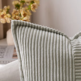 1 x RAW Customer Returns MIULEE Set of 2 Corduroy Cushion Covers Velvet Cushion Soft Throw Pillow Decorative Pillowcase Modern Cushion Cover Sofa Cushion Decorative Pillow Couch Cushion for Living Room Bedroom Light Grey 40 x 60 cm - RRP €19.19